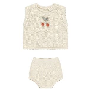 Rylee + Cru Knit Set with Cherry Detail